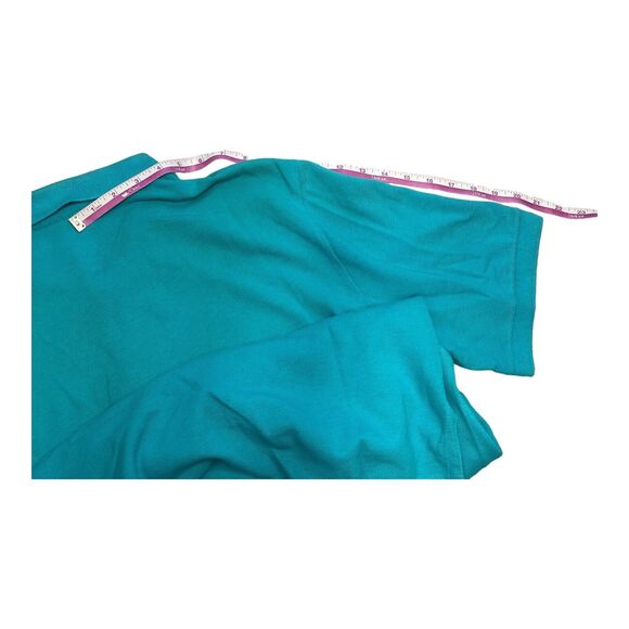Lands’ End Polo Teal Short Sleeve Shirt Turquoise Men’s Size Medium - Picture 8 of 10